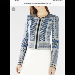 New w/tags BCBG Embroidered Jacket sz XS